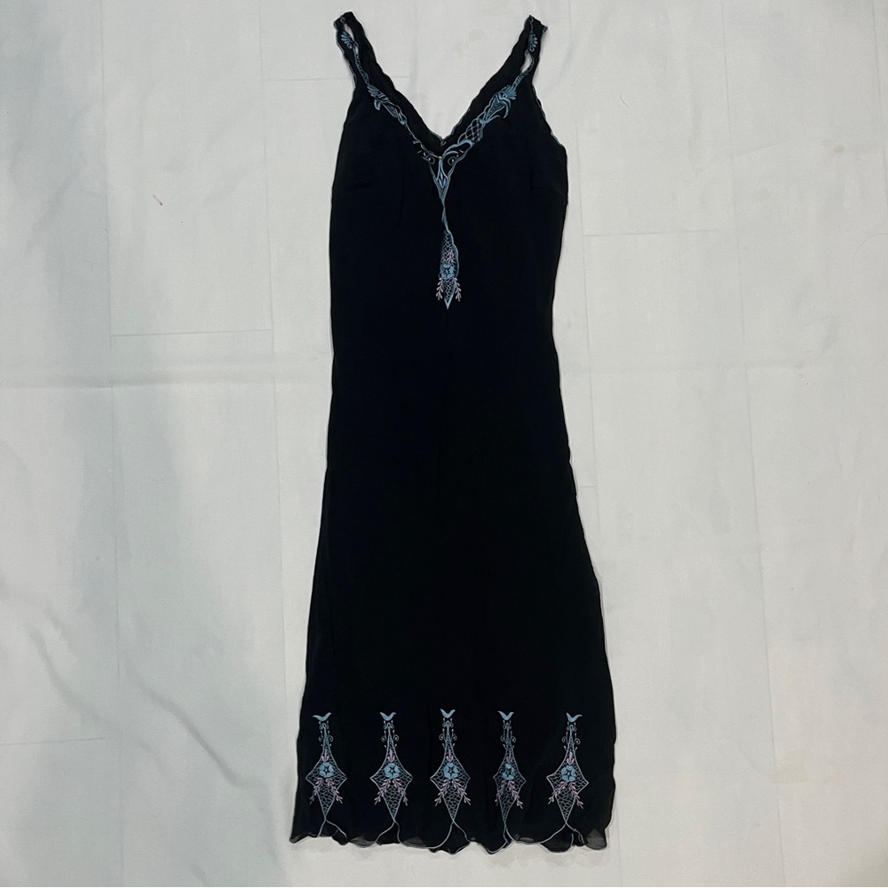 Catherine Malandrino Black Dress with Blue Detailing